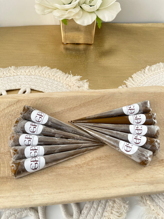 Lot de 10 cônes de henné - Format pro / Grande fête